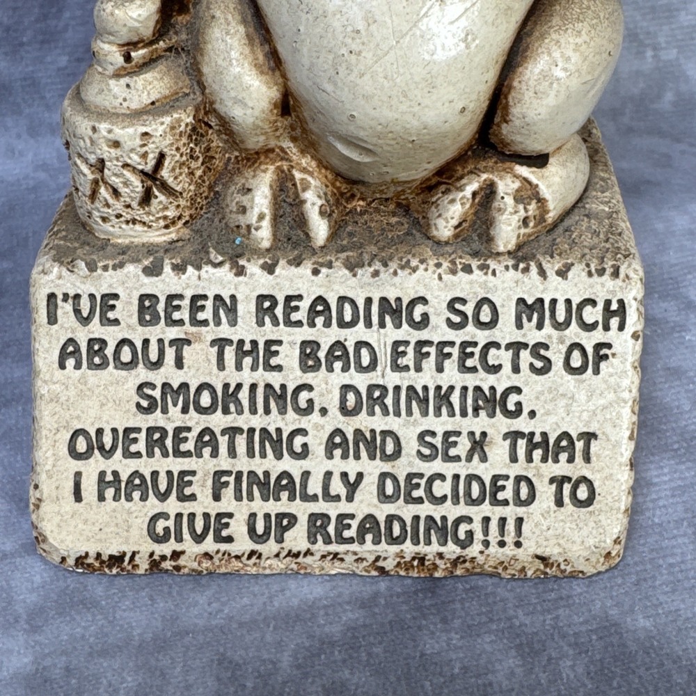 READ Bad Effects Sex Smokin Drinkin 1981 VTG Wood Figure Hand Carved PAULA 80s - Picture 2 of 8